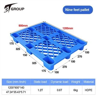 অ্যান্টি - স্লিপ ডেক সহ প্লাস্টিকের প্যালেটগুলি